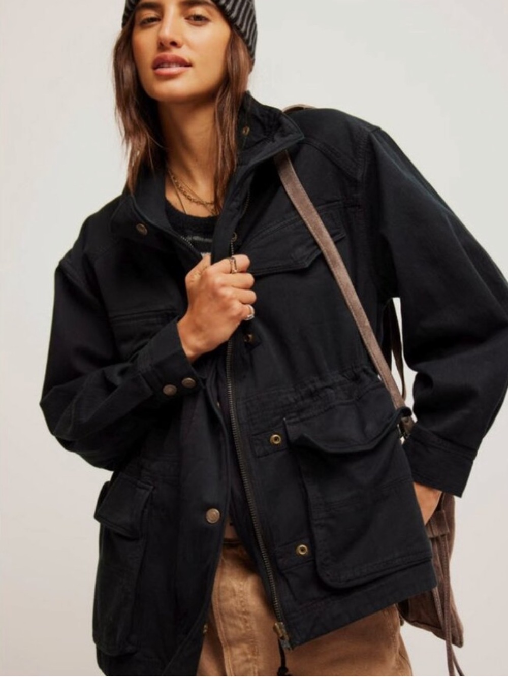 We The Free Arya Utility Jacket in Black Size XS